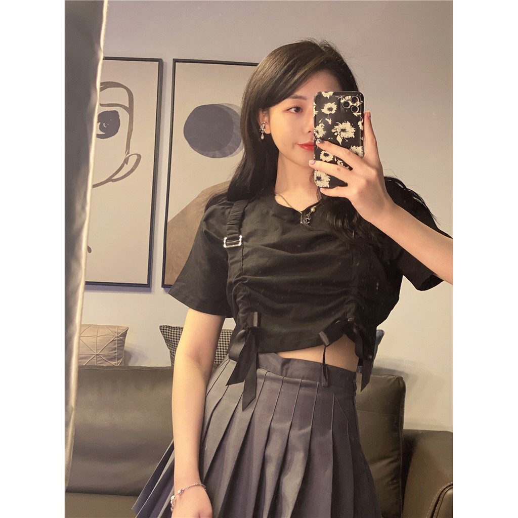 áo croptop ulzzang ruy băng cá tính (ms: CS1981)