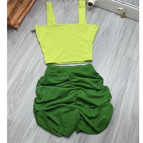 Sét 2 món quần đùi giún và áo 2 dây bảng to N076