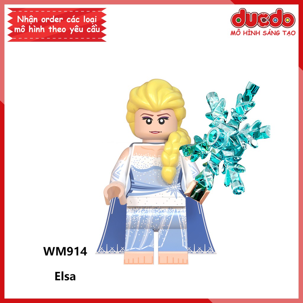 Minifigures các nhân vật trong Frozen 2 Elsa và Anna - Đồ chơi Lắp ghép Xếp hình Mô hình Mini WM WM6084