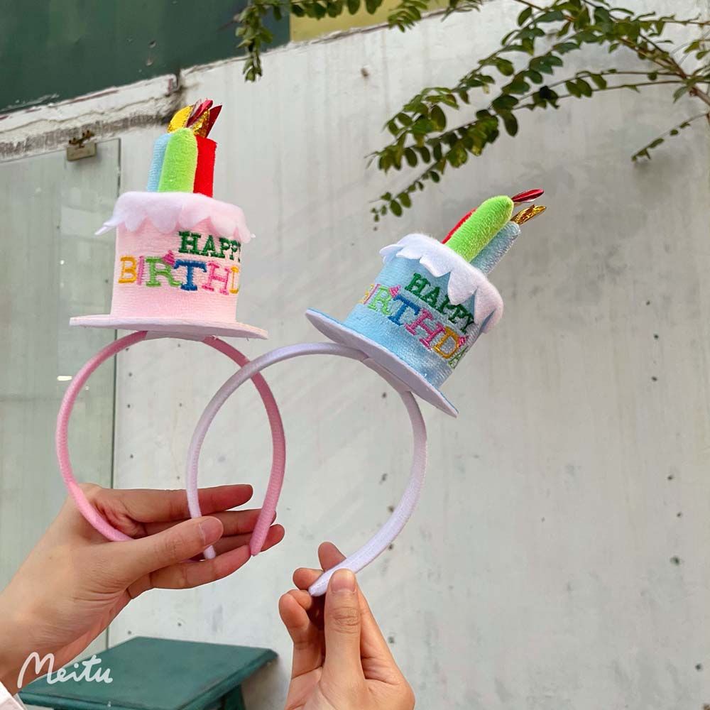 Cài tóc hình bánh sinh nhật dễ thương gồm nhiều màu tùy chọn dành cho nữ / bé gái