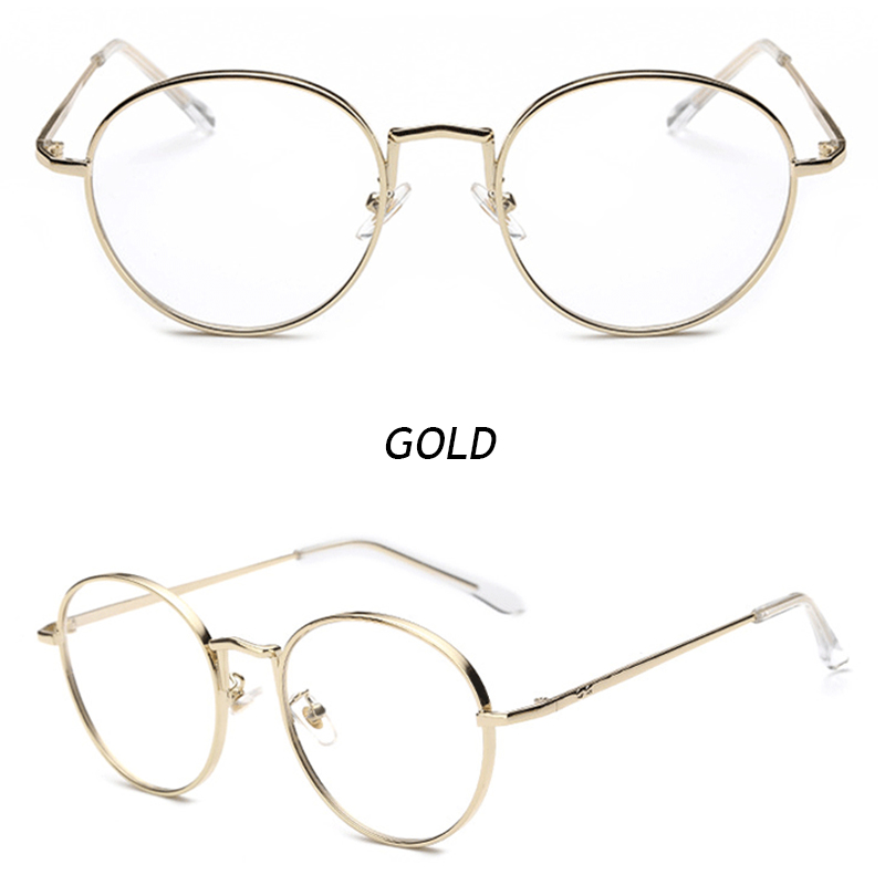 Mắt Kính Gọng Tròn Chống Bức Xạ Phong Cách Hàn Quốc