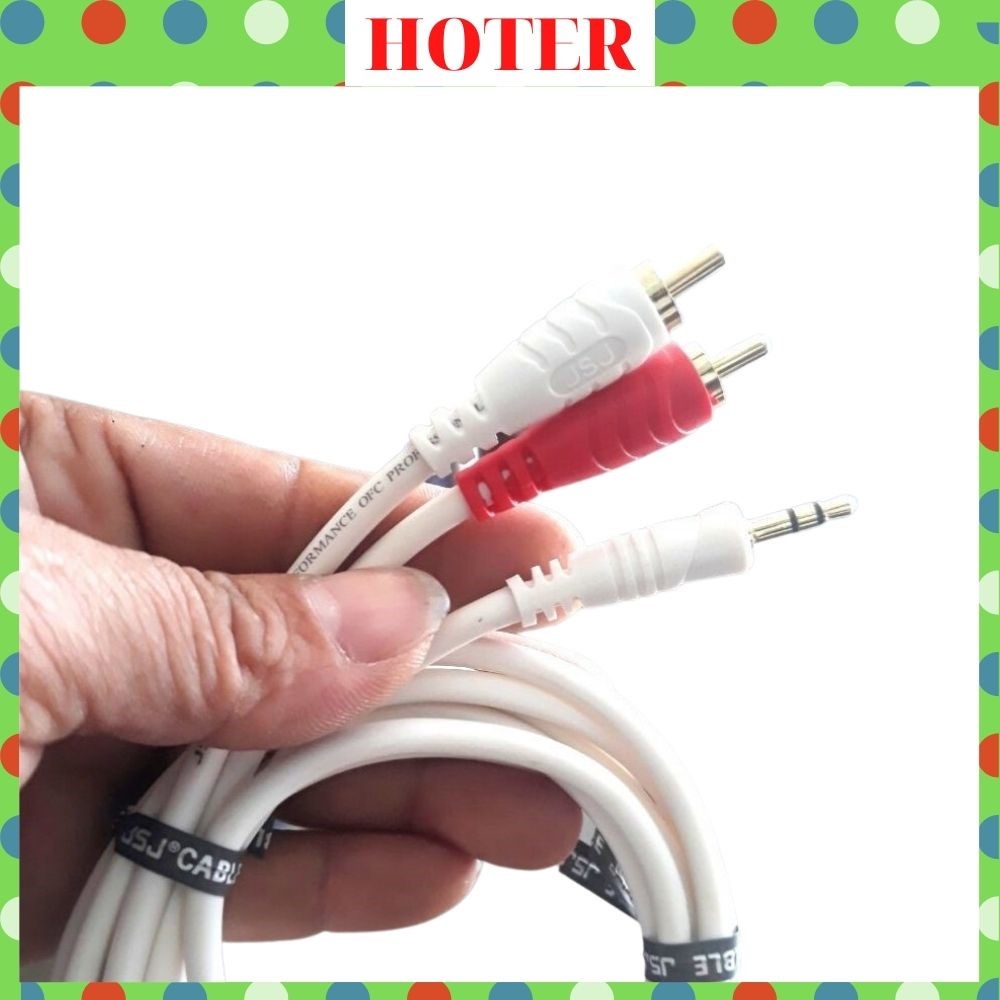 Dây AV 1 đầu 3.5mm ra 2 đầu bông sen