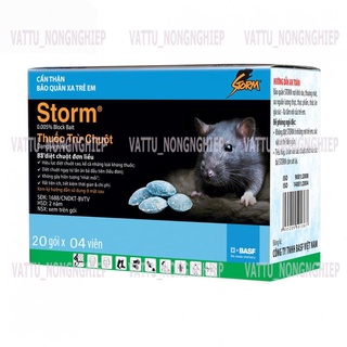 5 gói Thuốc diệt chuột Storm 0.005% (4 viên/ gói)