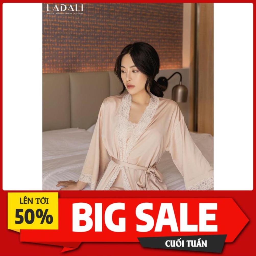 Áo Choàng Ngủ Lụa Satin Cao Cấp Phối Ren Gợi Cảm Màu Da Hàng Thiết Kế Ladali ! !