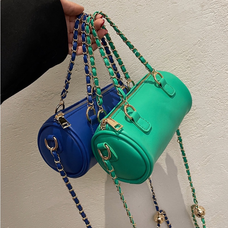 Túi Đeo Vai Hình Trụ Phong Cách Phương Tây Cho Nữ