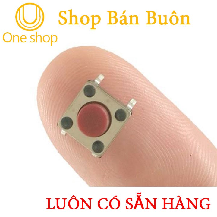 Nút Nhấn 4 Chân 6x6x5mm Màu Đỏ ( 1 con )