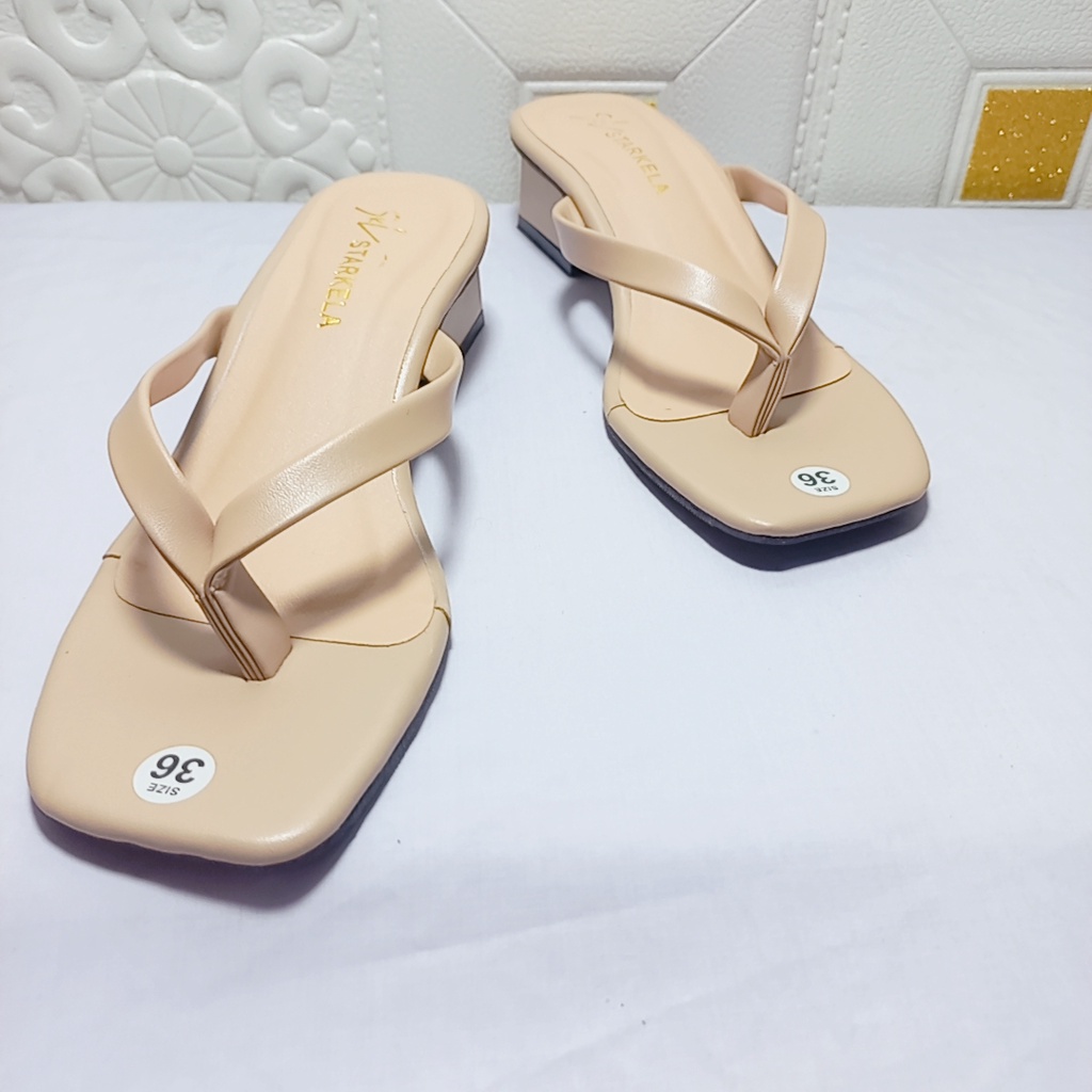 GUỐC NỮ  GÓT VUÔNG 3CM -5CM MŨI HỞ-DÉP NỮ CAO GÓT KẸP NGÓN XINH XẮN MÃ GKN123 MINHTUYETSHOES