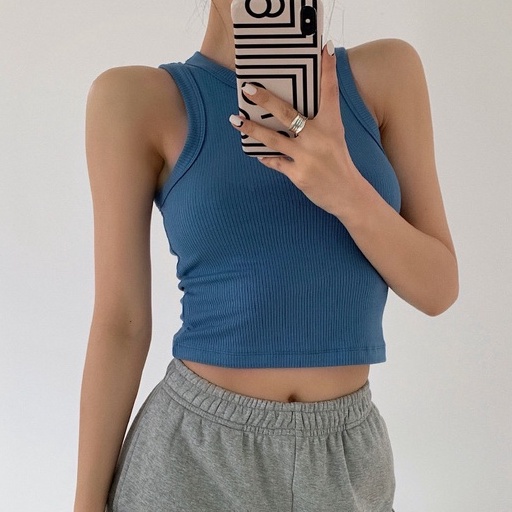 QKOOLE  Áo lửng ôm dáng phong cách Hàn Quốc quyến rũ thời trang dành cho nữ