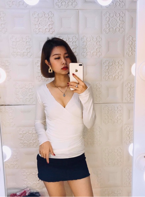 ÁO THUN CỔ ĐẮP CHÉO