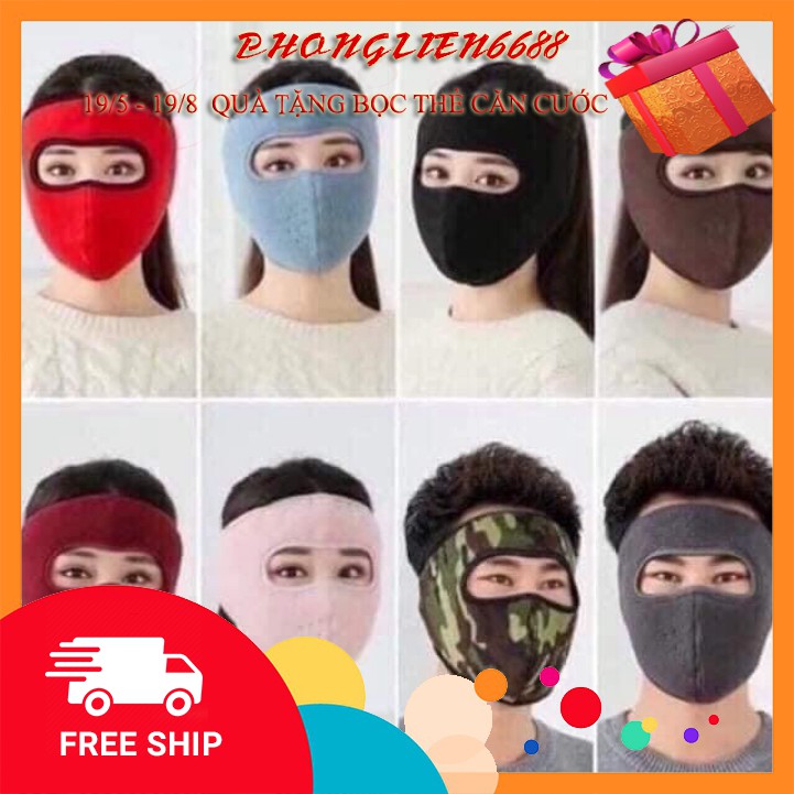 (sỉ lẻ giá rẻ) KHẨU TRANG NINJA Không CÓ KÍNH CẢ NAM CẢ NỮ