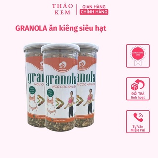 Granola ăn kiêng siêu hạt, ngũ cốc dinh dưỡng không đường 500gr - Thảo Kem Cosmetics
