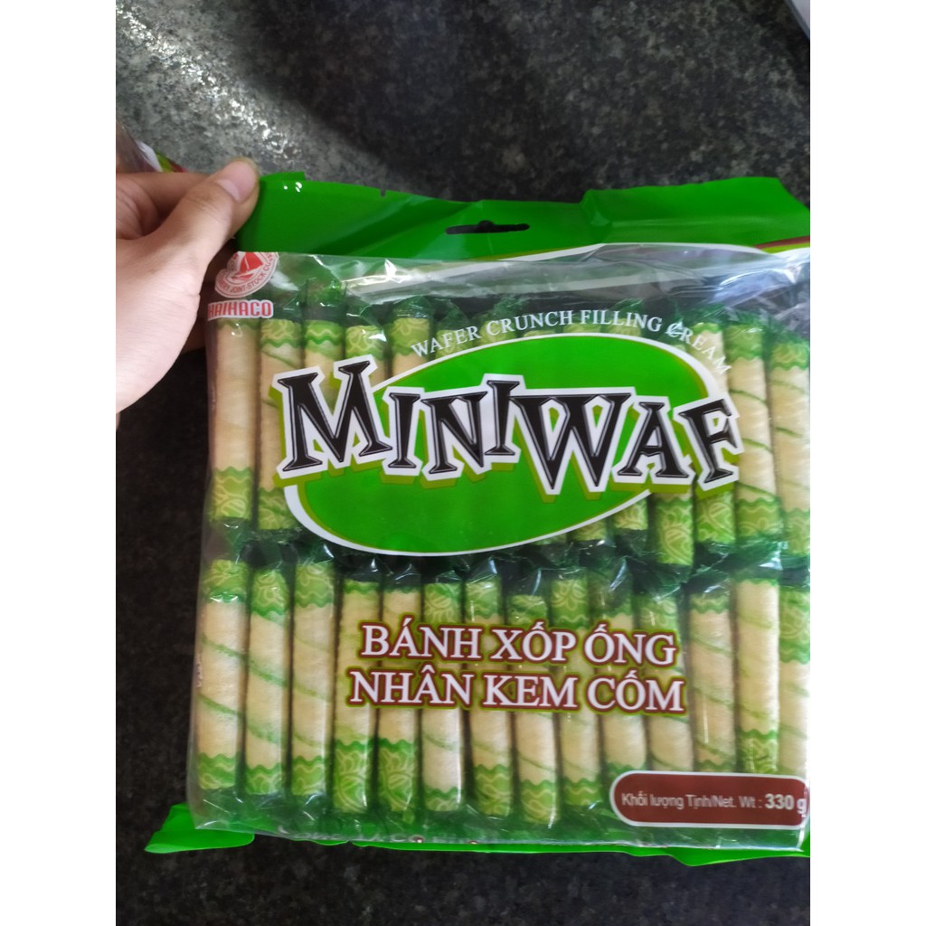 Bánh quế ống Miniwaf Hải hà 330g vị dâu