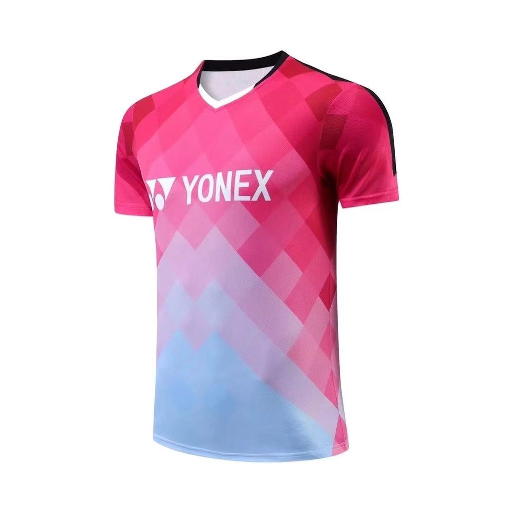 Áo Thun Tay Ngắn Cổ Chữ V Nhanh Khô Thời Trang Cho Nam Nữ Chơi Cầu Lông tennis