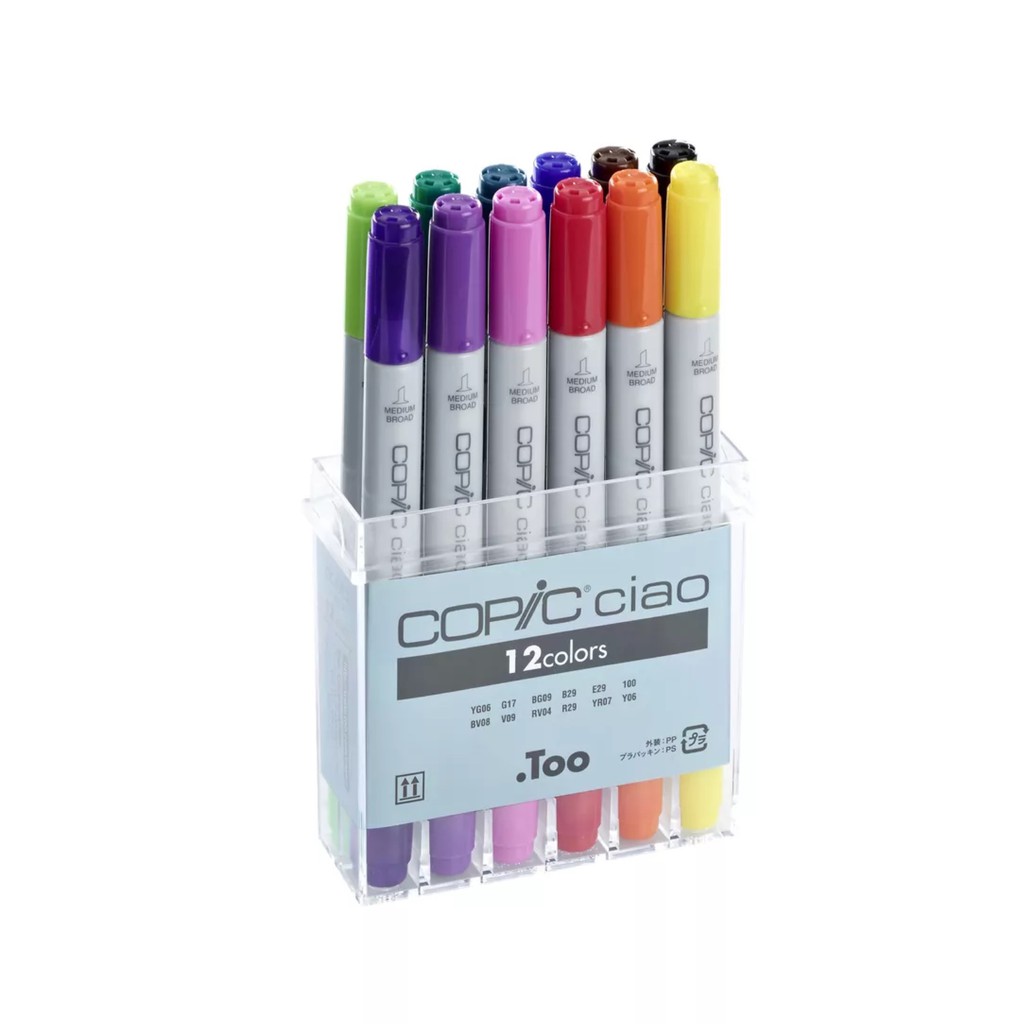 Màu Copic Ciao set 12 màu bản quốc tế