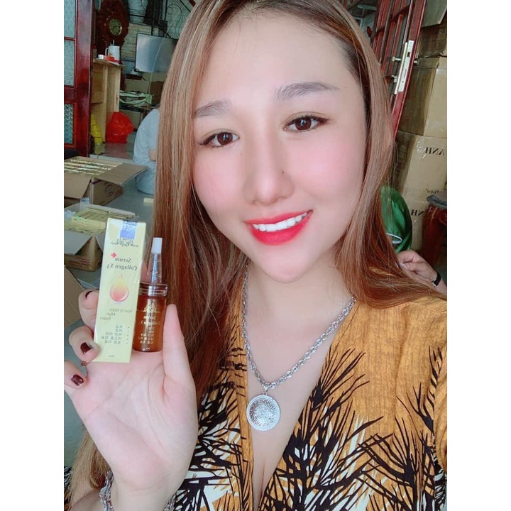 Lọ serum collagen x3 giúp mờ thâm sáng da căng bóng