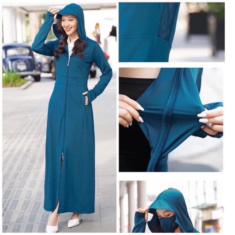 Áo chống nắng 2 lớp NANGFASHION thun hạt xoàn siêu chống nắng toàn diện