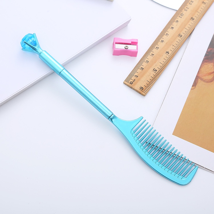 Bút Máy Hình Cây Lược Đính Kim Cương Giá Trị Cao Dành Cho Học Sinh Nhân Viên Văn Phòng