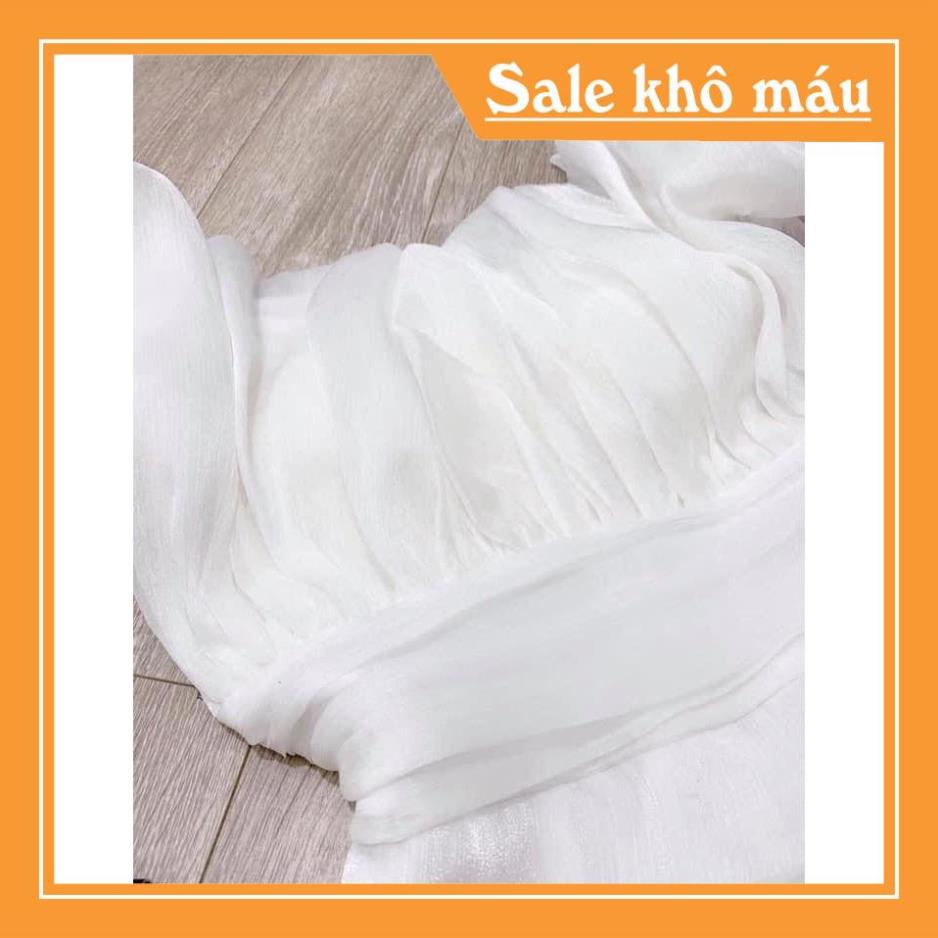 - Váy trắng dự tiệc body trễ vai tà dài ❤️NMC SHOP❤️