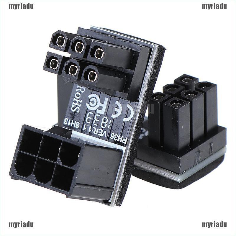 Đầu chuyển đổi kết nối cung cấp nguồn 6Pin 180 độ cho thẻ đồ họa