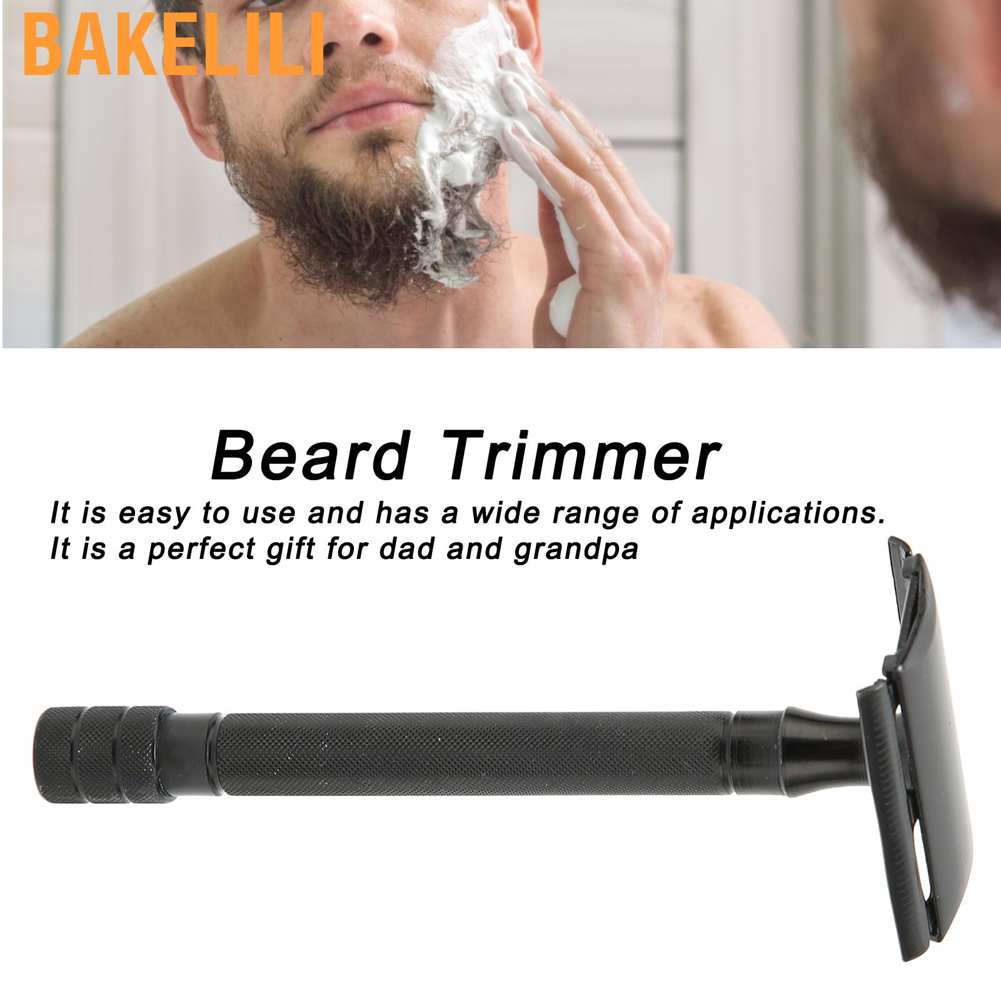 Dao cạo râu bằng kim loại an toàn có cọ làm sạch dành cho nam