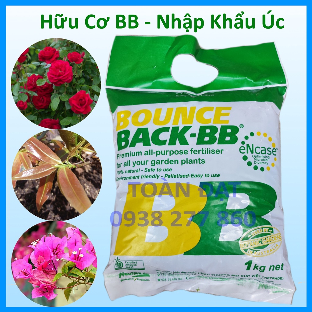 (1kg) Phân Hữu Cơ Dynamic Úc Bounce Back BB, Chuyên dùng rau màu, hoa kiểng (hữu cơ cá và thực vật)