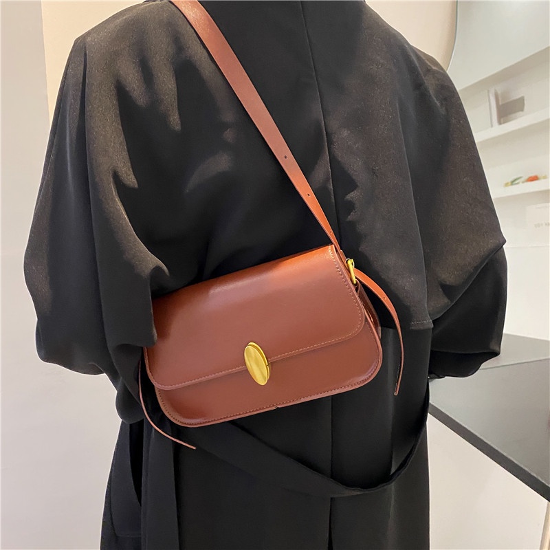 Túi đeo vai thời trang retro đơn giản cá tính cho nữ 2021