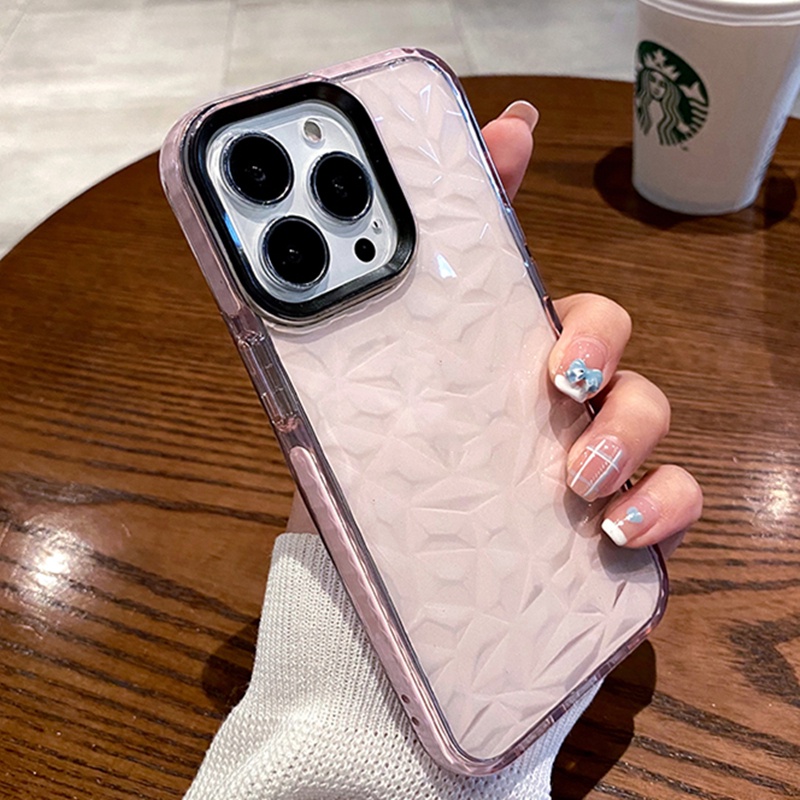 Ốp Điện Thoại TPU Trong Suốt Họa Tiết Kim Cương 3D Cho iPhone 14 Plus 14 Pro max 13 Pro max 12 Pro max 11 Pro max