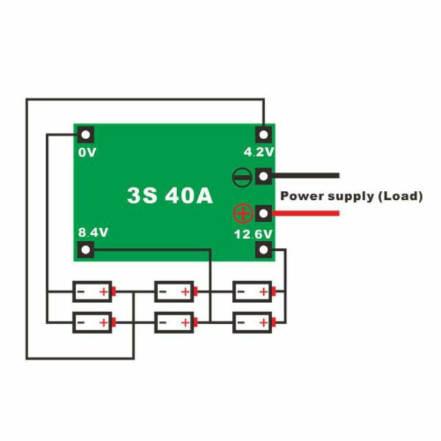 Mạch 3S 12V - 40A Auto Recovery, sạc và bảo vệ pin Li-ion 3.7V. (A060)