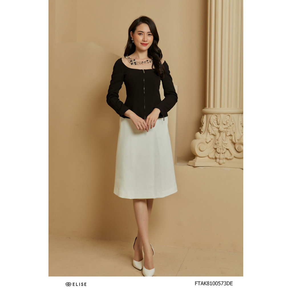 [Mã FAMALLT5 giảm 15% đơn 150k] Áo khoác đen thiết kế Elise