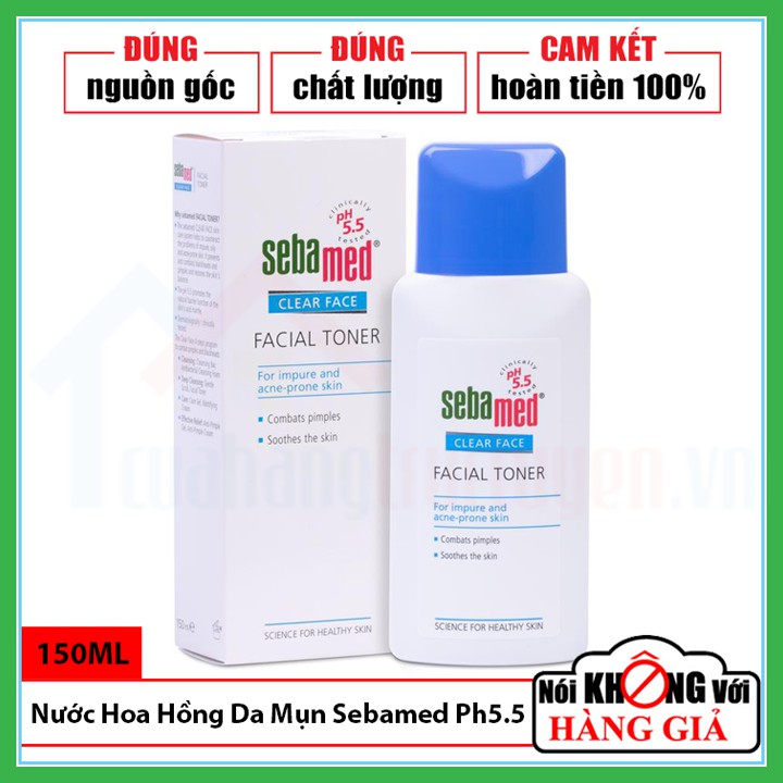 [CHÍNH HÃNG] Nước Hoa Hồng Cân Bằng Da Và Se Khít Lỗ Chân Lông Sebamed ph5.5 150Ml Đức