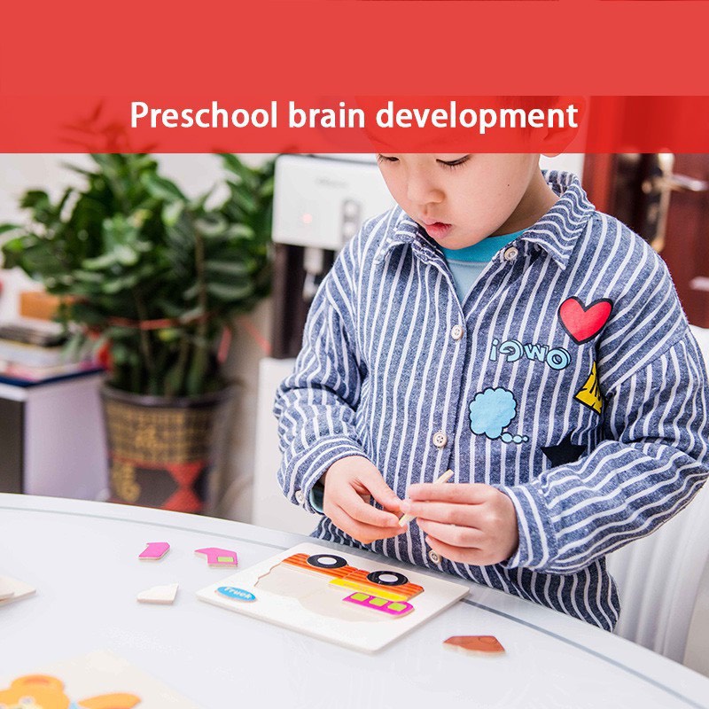 Đồ Chơi Xếp Hình Tranh Ghép Hình 3D Bằng Gỗ Giúp Bé Phát Triển Tư Duy