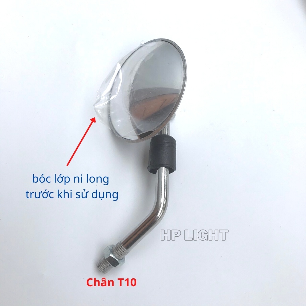 Gương xe máy thời trang mini tròn chân T10 lắp wave dream sh và các  dòng xe khác giá 1 cái HPLIGHT G CẦU