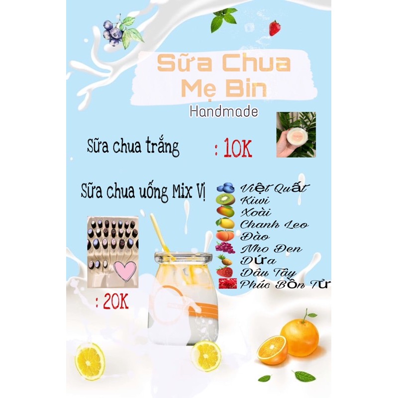 Sữa chua uống mix vị