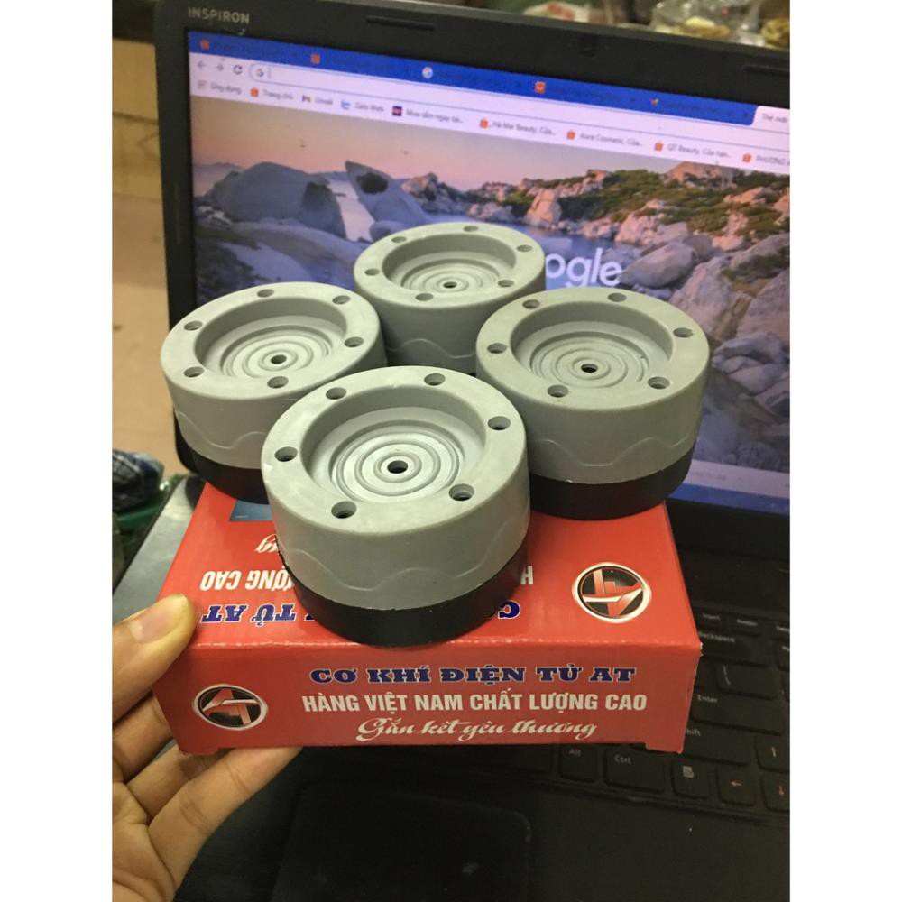 Chân Máy Giặt 4 Miếng Cao Su Cao Cấp Chống Ồn Chống Rung, Đế Chống Rung Máy Giặt