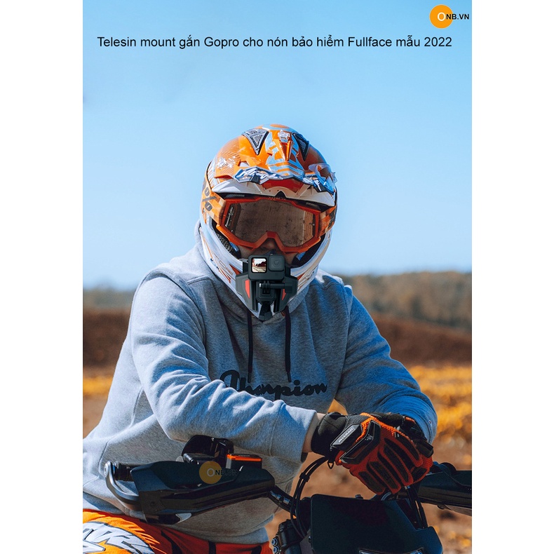 Telesin Mount Gopro gắn cằm cho nón Fullface mẫu 2022