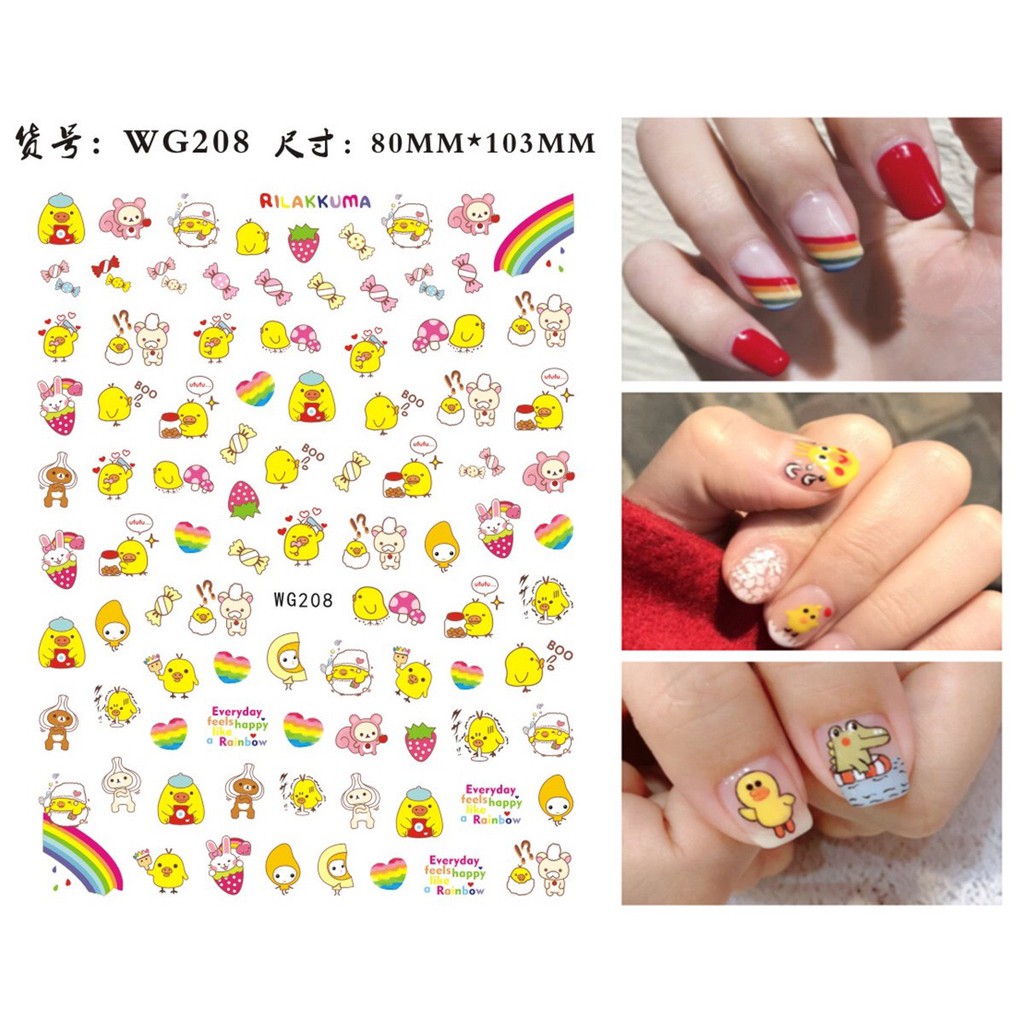 STICKER DÁN MÓNG HÌNH GÀ CON