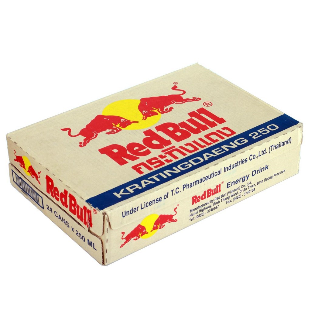 Thùng 24 lon Redbull Thái Lan Sản Xuất tại Việt Nam (24 lon x 250ml)