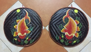 Tranh gà trống phong thuỷ 40cm