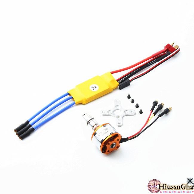 A2212 2212 1000KV/2200KV/1400KV Brushless Motor 30A/40A ESC With T Plane Connectors Fixed Plug Wing and Banana 3.5mm RC for Helicopter