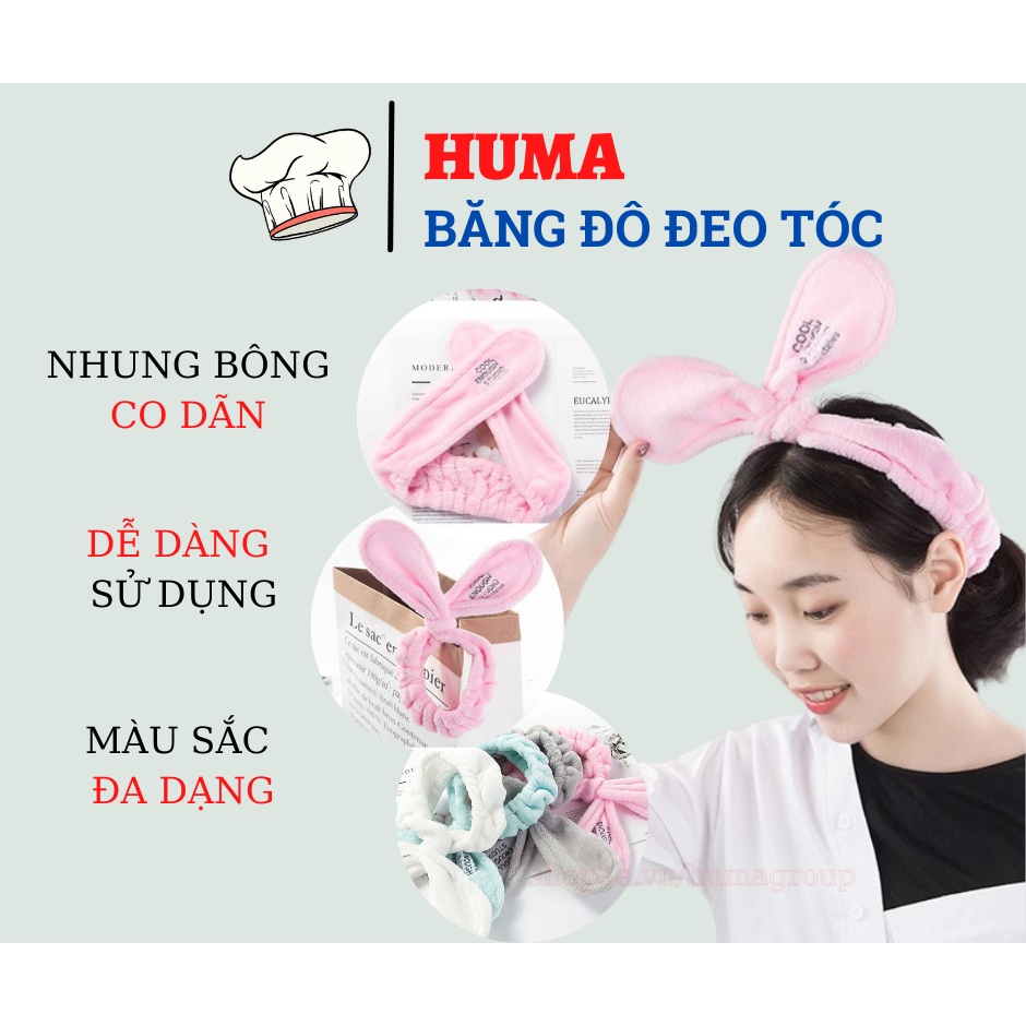 Băng đô rửa mặt hình tai thỏ - Băng đô rửa mặt cute – Bờm cài tóc