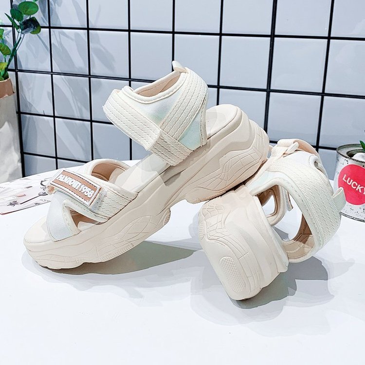 Thick Bottom Cross Strap Velcro Sports Sandals for Women sandal nữ | BigBuy360 - bigbuy360.vn