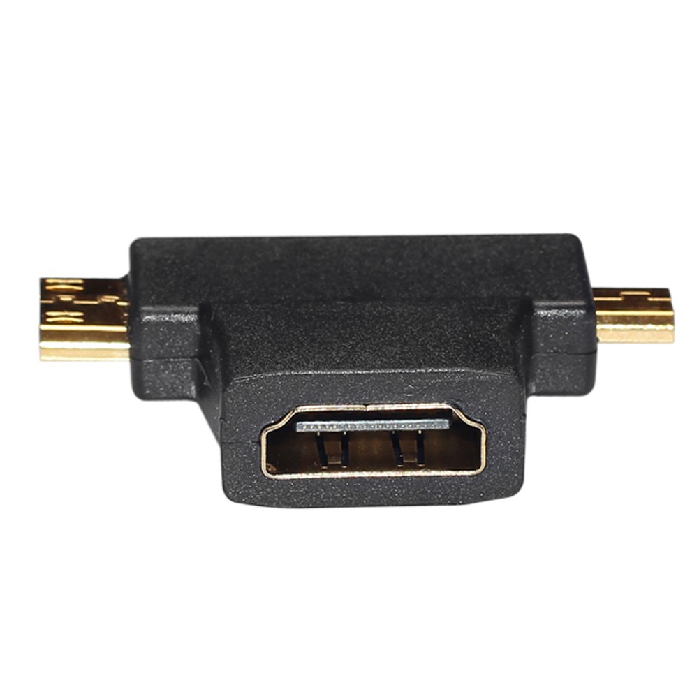 Đầu cắm vuông góc chuyển đổi lỗ cắm HDMI sang đầu cắm mini HDMI và micro HDMI 3 trong 1 tiện lợi