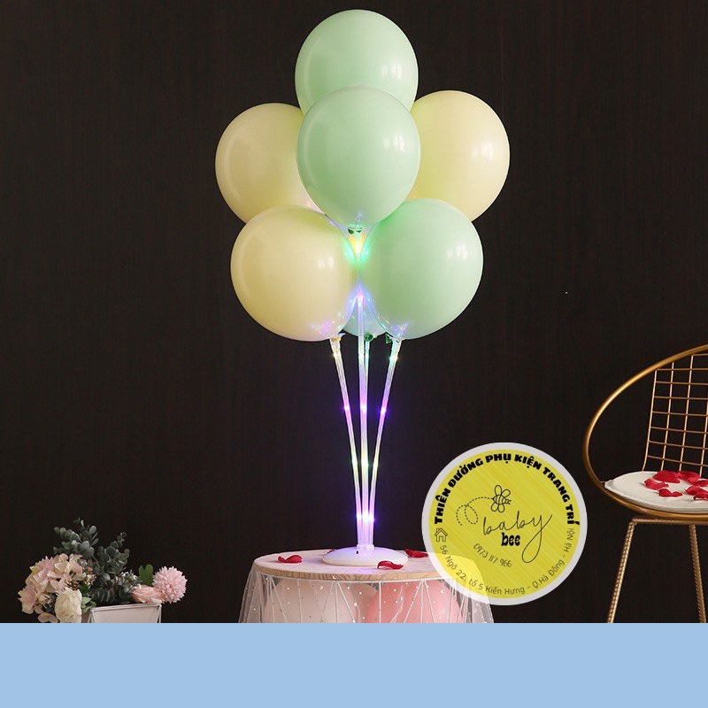 Trụ Bóng Bay Kèm Đèn Cao 70/127 CM