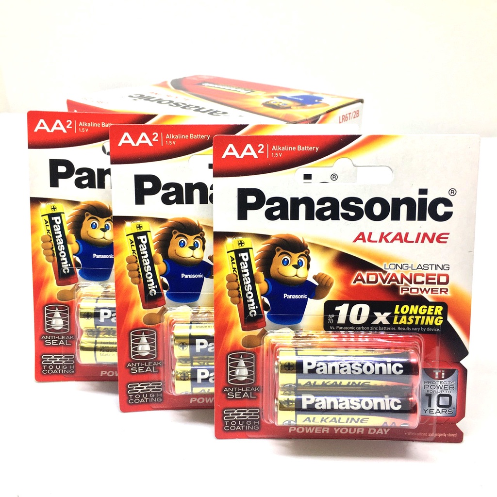 Pin AA Panasonic alkaline vỉ 2 viên LR6T-2B chính hãng