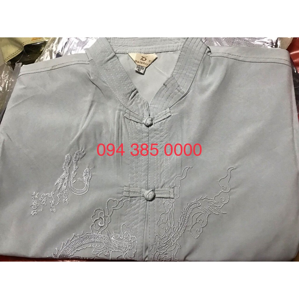 Set quần áo thêu rồng phượng nam trung niên (cộc và dài tay) có bán dời quần áo | BigBuy360 - bigbuy360.vn