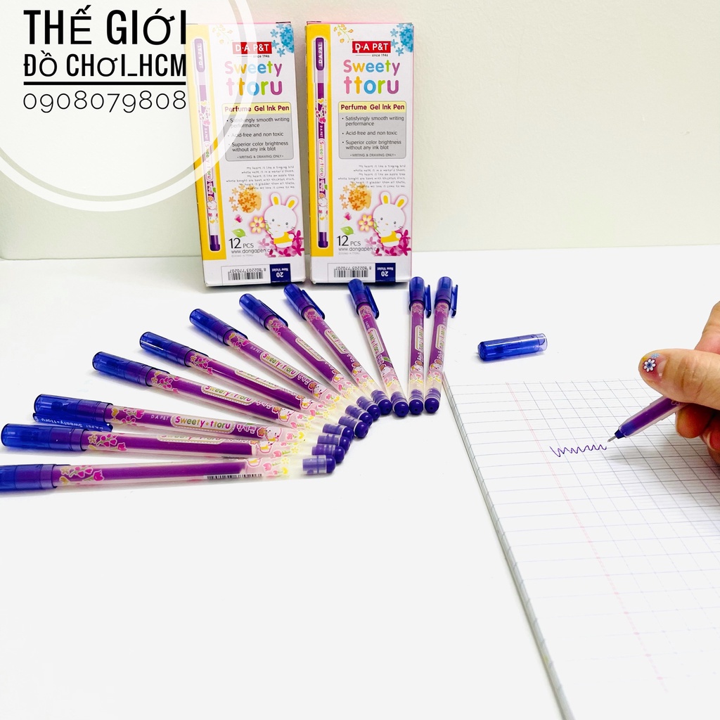 [MỰC ĐẸP- LOẠI 1] Bút lông kim TTorru sweety ngòi sắt mực tím rất đẹp dành cho các bé học viết chữ.
