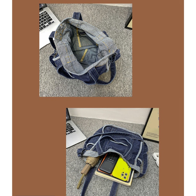 Túi Xách Denim Cỡ Lớn Thời Trang Dành Cho Nữ