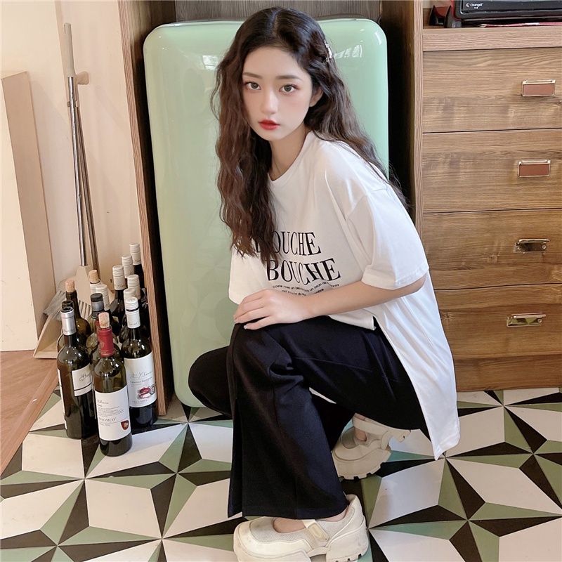 Áo Thun Nữ Ngắn Tay In Chữ Phong Cách Hàn Quốc Mới