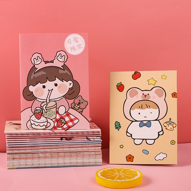 Sổ vở cầm tay mini kẻ ngang dễ thương 8.5x12cm