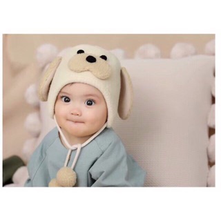 Mũ nỉ hình cún con đáng yêu,